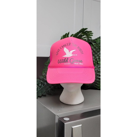 Wild Goose Tavern Costa Mesa Give Cancer The Bird! Trucker Hat - Picture 1 of 6
